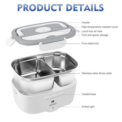 MDHAND Lonchera térmica para adultos con bolsa de almuerzo aislada + Pulverizador de aceite de oliva